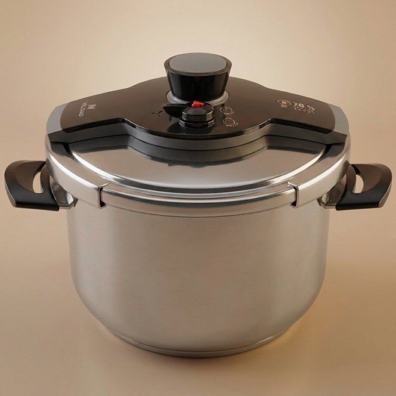 Volcano Steel Volcano Pressure Cooker, 10 Liter - Silver - Image 1