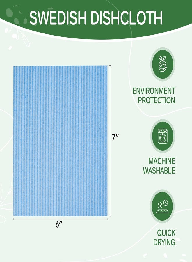 ECOEXTRA Swedish Dishcloths for Kitchen 10 Pack, Cellulose Sponge Cloths of Reusable Dish Cloths for Cleaning,Super Absorbent Dish Towels for Washing Dishes - Image 2