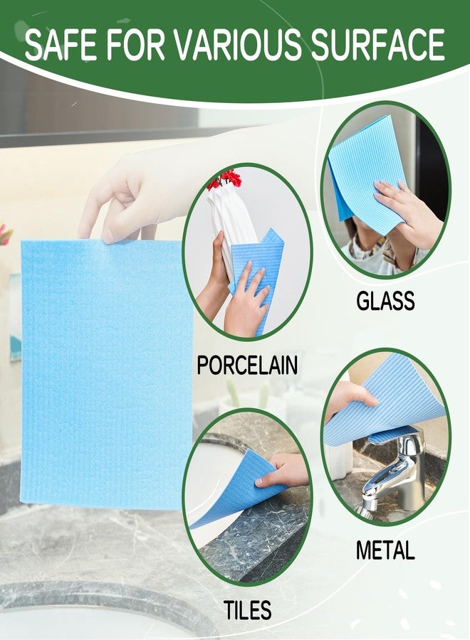ECOEXTRA Swedish Dishcloths for Kitchen 10 Pack, Cellulose Sponge Cloths of Reusable Dish Cloths for Cleaning,Super Absorbent Dish Towels for Washing Dishes - Image 3
