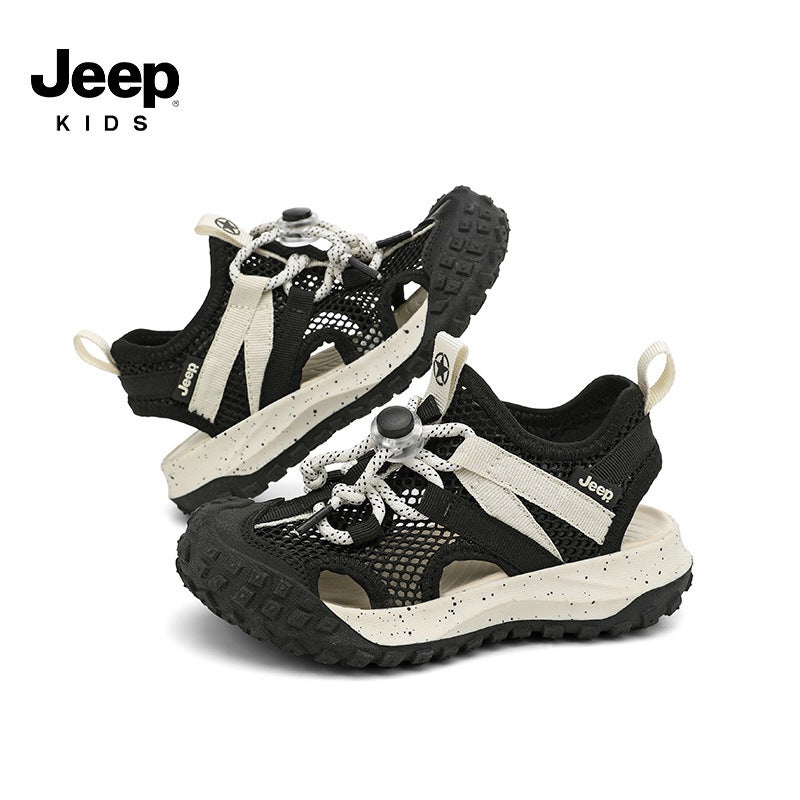 Jeep Kidsren'S Sports Shoes Summer Cut Out Breathable Mesh Shoes Boys' Shoes Outdoor River Tracing Shoes Wading - Image 1
