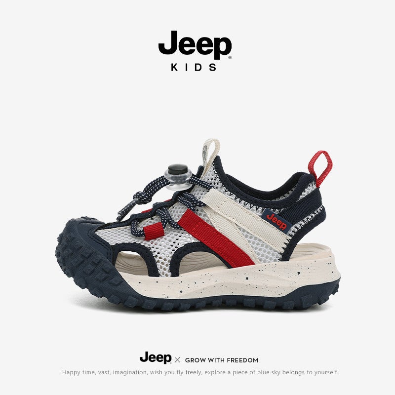 Jeep Kidsren'S Sports Shoes Summer Cut Out Breathable Mesh Shoes Boys' Shoes Outdoor River Tracing Shoes Wading - Image 2