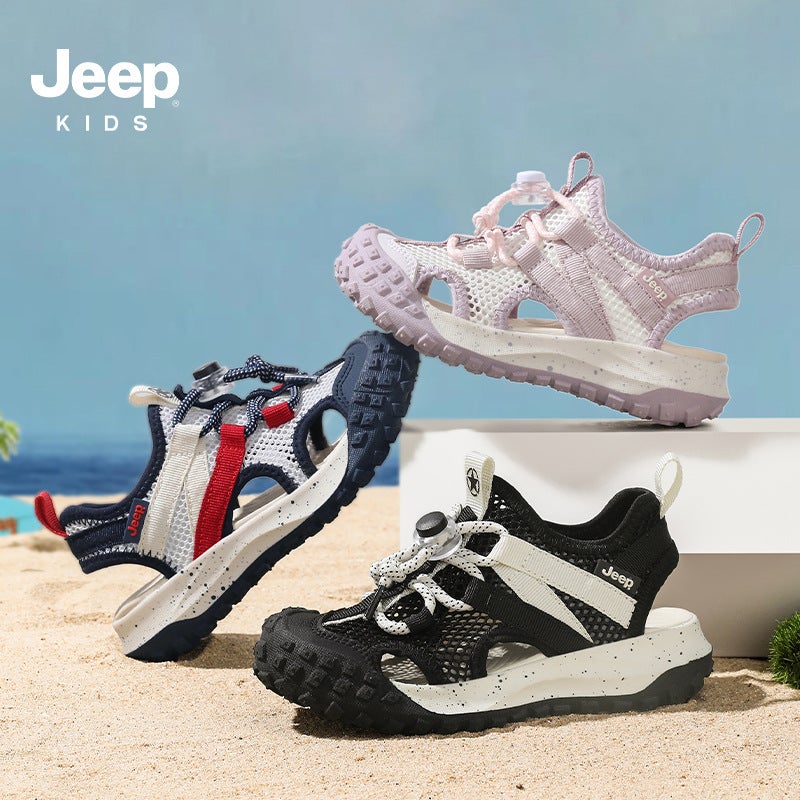 Jeep Kidsren'S Sports Shoes Summer Cut Out Breathable Mesh Shoes Boys' Shoes Outdoor River Tracing Shoes Wading - Image 5