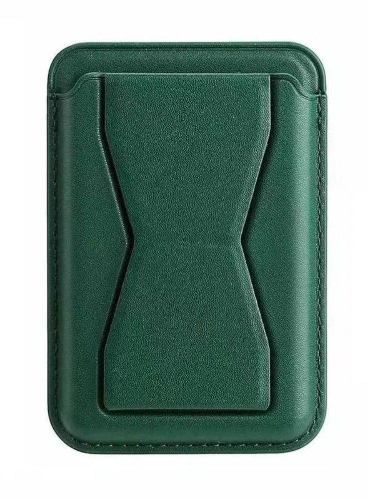 DUSALA Mag Safe Leather Bracket Clip Stand Card Holder