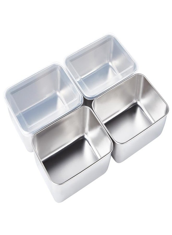GIUOIDUO 5PC-LStainless Steel fresh- keeping container with cover refrigerator refrigerating container packing box garnish box outdoor picnic boxFood Storage，Prep Containers Metal Lunch Container for Office - Image 5