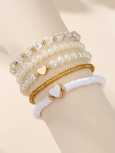 Take Two Take Two Set of 5 - Embellished Beaded Bracelet