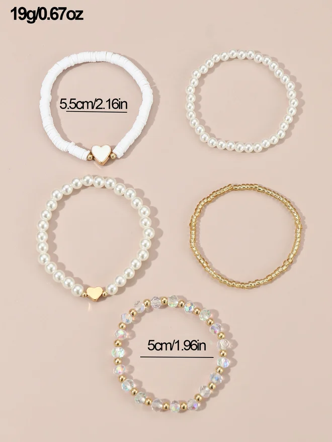 Take Two Take Two Set of 5 - Embellished Beaded Bracelet