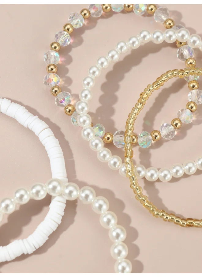 تايك تو Take Two Set of 5 - Embellished Beaded Bracelet