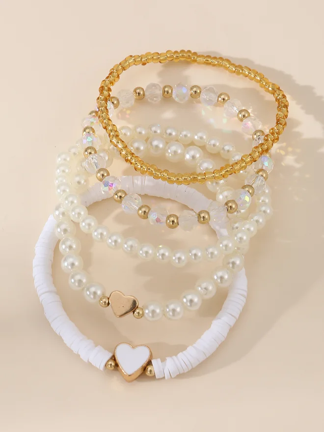 Take Two Take Two Set of 5 - Embellished Beaded Bracelet