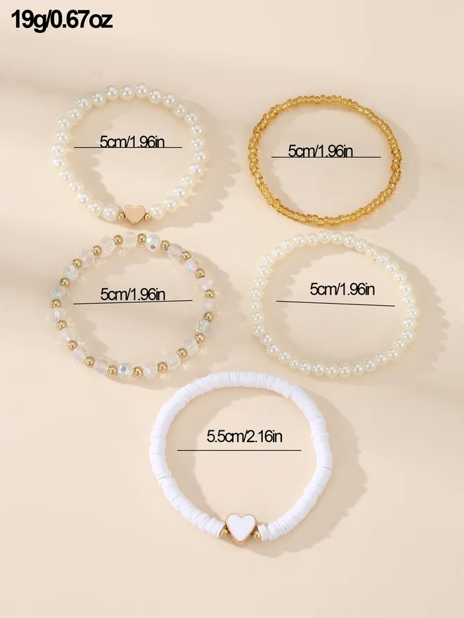 Take Two Take Two Set of 5 - Embellished Beaded Bracelet
