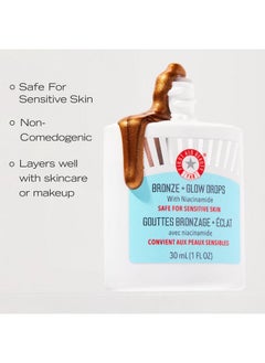 Bronze + Glow Drops With Niacinamide Face Serum Helps Give An Instant Glow Visibly Even Skin Tone + Blur Pores Safe For Sensitive Skin 1 Oz - pzsku/Z1E0DD4E201B433B2B016Z/45/_/1720446339/c8c3ebf0-6135-4936-bde0-1a4c4b82c730