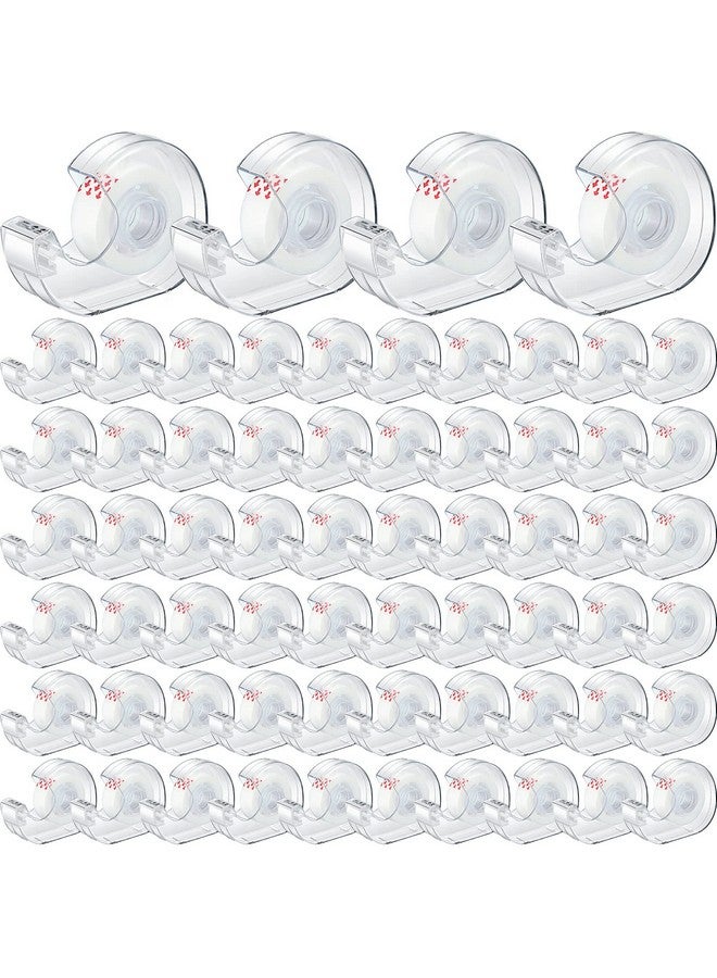 Yahenda 64 Pcs Invisible Tape and Refillable Dispensers 0.7 x 985 Inches Transparent Tape Refills Desk Tape Dispenser for Office Home School - Image 1