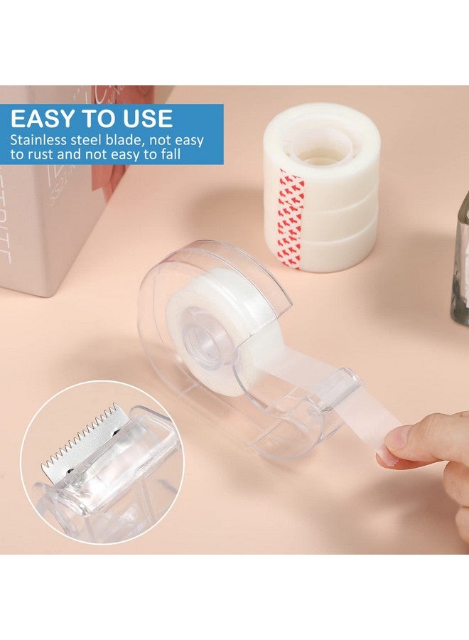 Yahenda 64 Pcs Invisible Tape and Refillable Dispensers 0.7 x 985 Inches Transparent Tape Refills Desk Tape Dispenser for Office Home School - Image 3