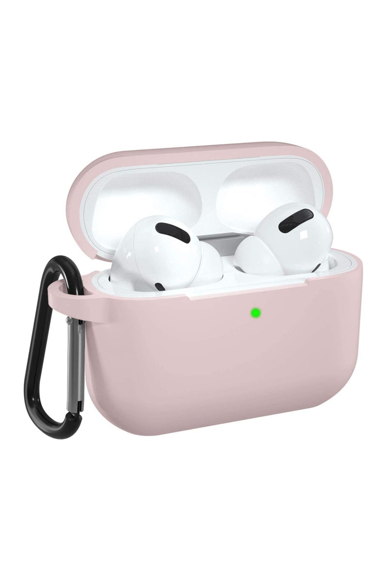 Compatible with AirPods Pro 2nd Generation Case Cover, Protective Silicone Skin with Keychain for Women Men for Apple AirPods Pro Gen 2 (2022), Front LED Visible (Pink Sand)  - Image 1