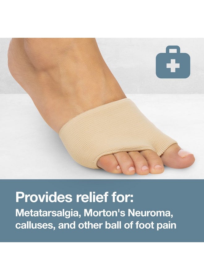 Zentoes ZenToes Metatarsal Pads for Men and Women - Ball of Foot Pain Relief Cushions for Sesamoiditis, Metatarsalgia, Morton's Neuroma - 2 Pairs Fabric Sleeves with Gel Inserts, Beige, Medium  - Image 5