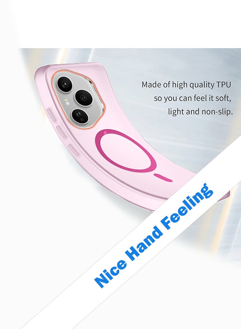 دبليو تيك غطاء حالة أنيق بسمك كاميرا مرتفع لشاحن ماغسيف مغناطيسي هHonor 400 Pro 5G 2025 هجين شفاف (MCMPMN) - وردي فاتح - Image 3