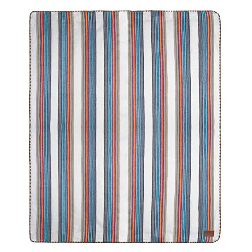 QISU Alpaca Wool Blanket Throw | Large, Beautiful, Warm, Variegated | 85 x 65 inches | Ultra-Soft, Hypoallergenic and Breathable | Non-Itchy or Scratchy Fabric (White Blue Variegated) - Image 4
