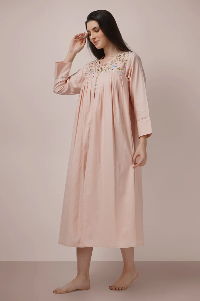 After Dark Louisa, Pink Nightdress with Gown
