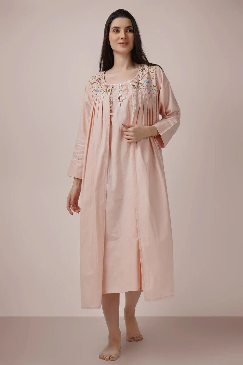 After Dark Louisa, Pink Nightdress with Gown
