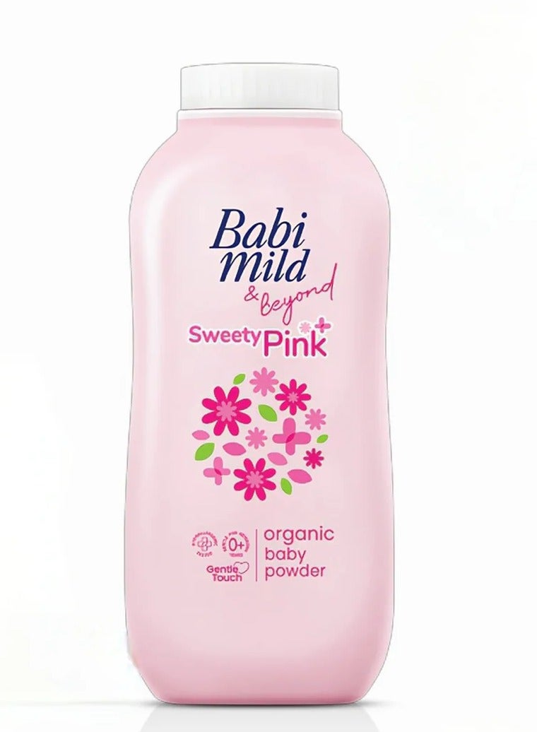 BABIMILD Babi Organic Light Baby Powder, Sweety Pink, 160g - Image 1