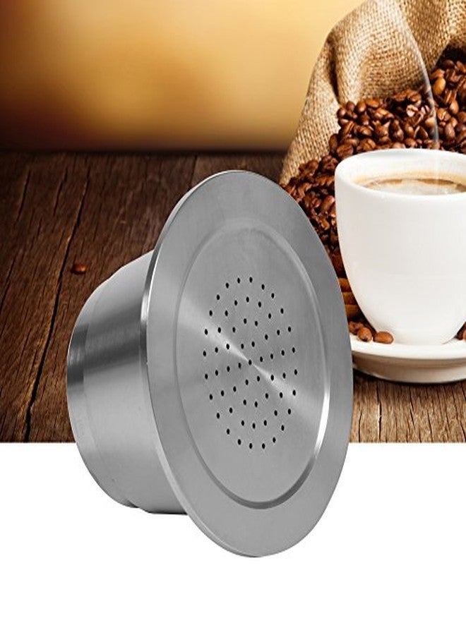 Ashata Reusable Coffee Capsule for Food Grade Stainless Steel Refillable Coffee Capsule with Spoon, 4 to 5g for Machine - Image 2