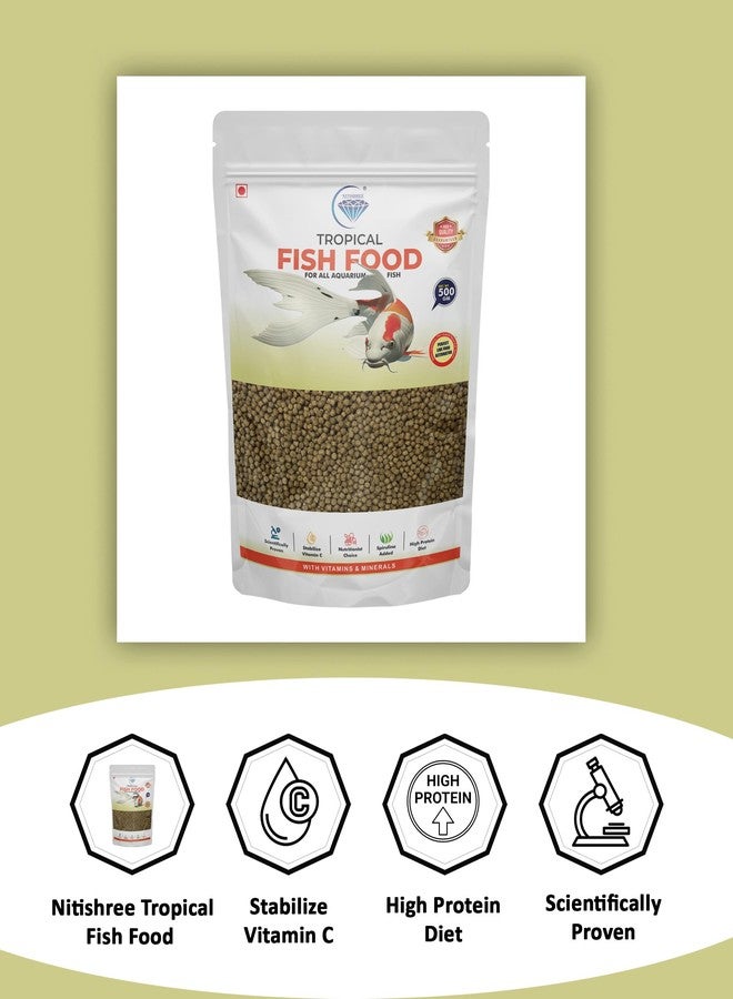 طعام أسماك عالي القيمة الغذائية لجميع مراحل الحياة - حبيبات صغيرة - 500 غرام - Image 5