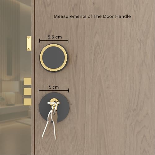 GLOXY Zinc Door Knob Handle for Main Door Mortise Lock Pull Handle Left & Right Door Lock with 3 Key Lock Body & Cylinder for Office |Gold & Black Finish (2 Years Warranty, Pack of 1) - Image 5