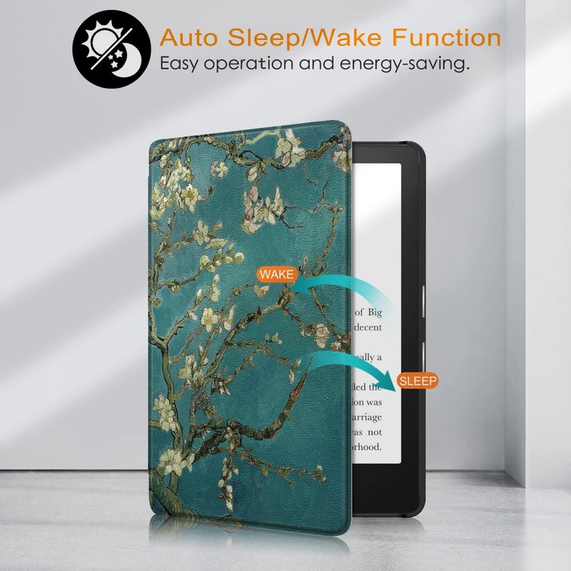 ProElite Slim Smart Flip case Cover for Amazon Kindle Paperwhite 11th Generation 6.8 inch 2021, Flowers (Fits Signature Edition Also) - Image 4