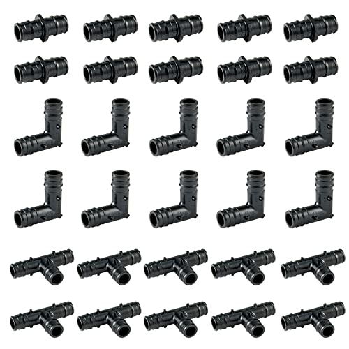 GUOFIS 3/4" Poly PEX A Expansion Fitting Pack, PPSU Combo Fittings with Tees(110), Elbows(110), Couplings(110), For 3/4 Inch PEX Pipe - Image 1