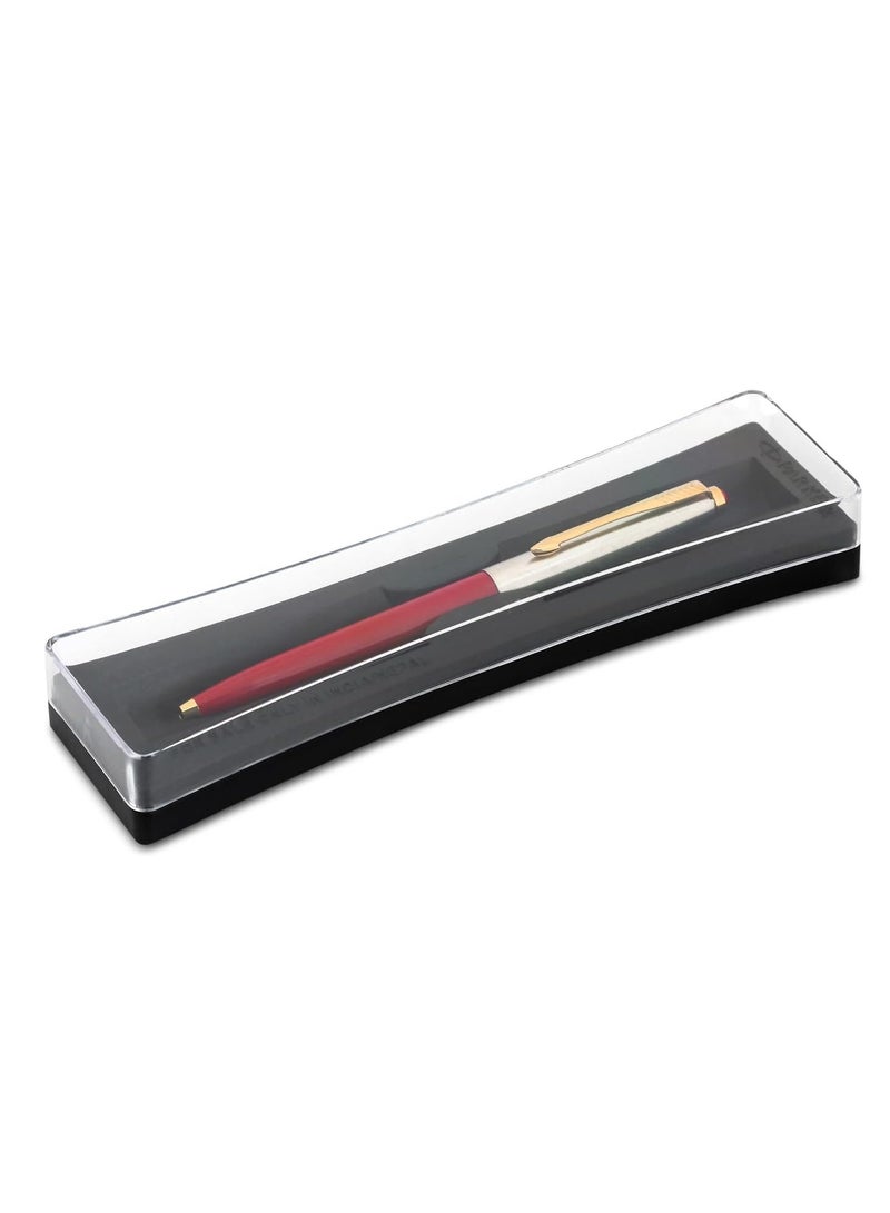 PARKER Parker Galaxy Stainless Steel Gold Trim Ball Pen - Red Body - Image 5
