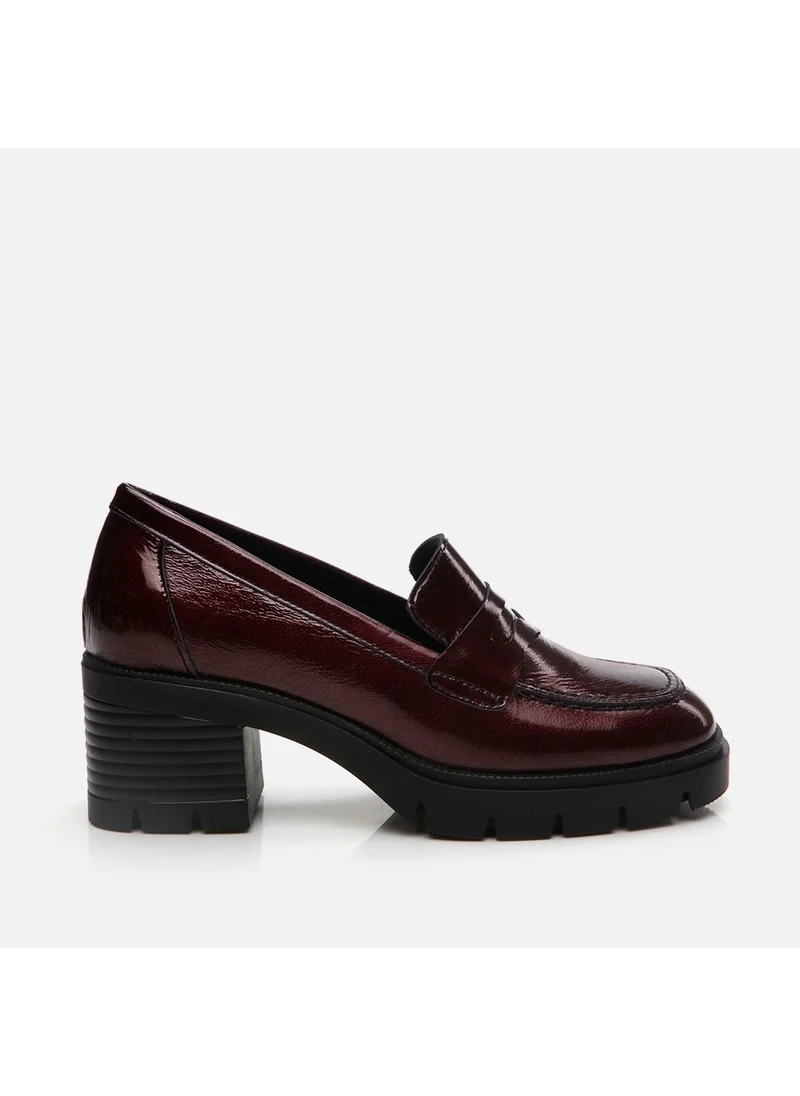 Hotiç 01AYH294730A780 GENUINE Leather Claret Red Women's Loafer