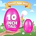 AuroTops 8 Pcs Jumbo Easter Eggs10 Inch Easter Eggs Plastic Fillable Easter Egg Empty Big Easter Egg for Easter Basket Stuffers Easter Decoration Easter Hunt Party Favors - Image 4