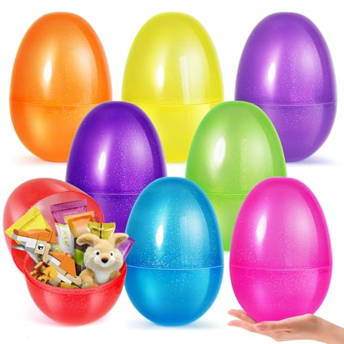 AuroTops 8 Pcs Jumbo Easter Eggs10 Inch Easter Eggs Plastic Fillable Easter Egg Empty Big Easter Egg for Easter Basket Stuffers Easter Decoration Easter Hunt Party Favors - Image 1