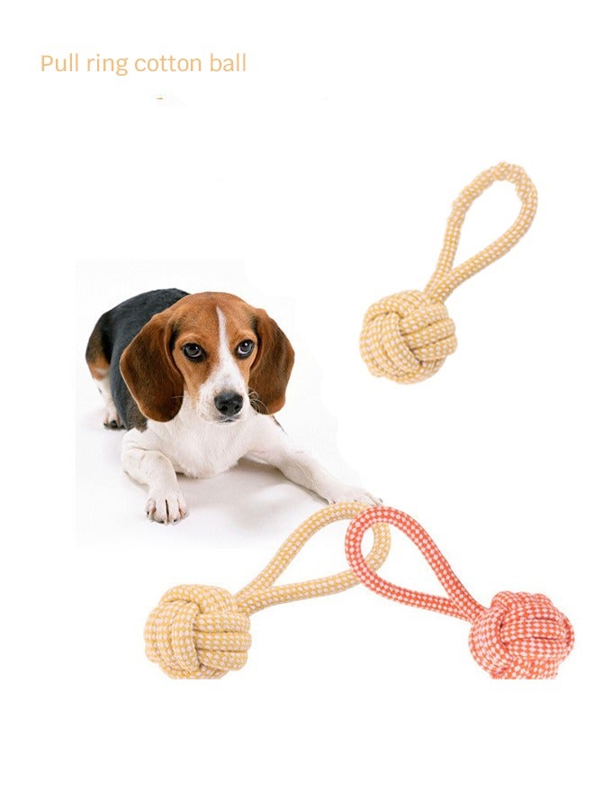 3 PCS Puppy Rope Toys Dog Toys Puppy Dog Chew Toys Teething Training Small Dog Rope Toys Indestructible Dog Tug Rope Natural Cotton Rope for Small Medium Dogs（color Random&style Random） - Image 2
