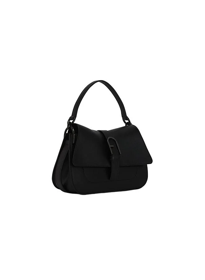 Furla Flow Black Top Handle Bag - Mini