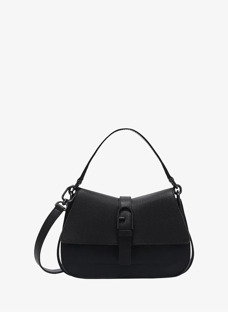 Flow Black Top Handle Bag - Mini