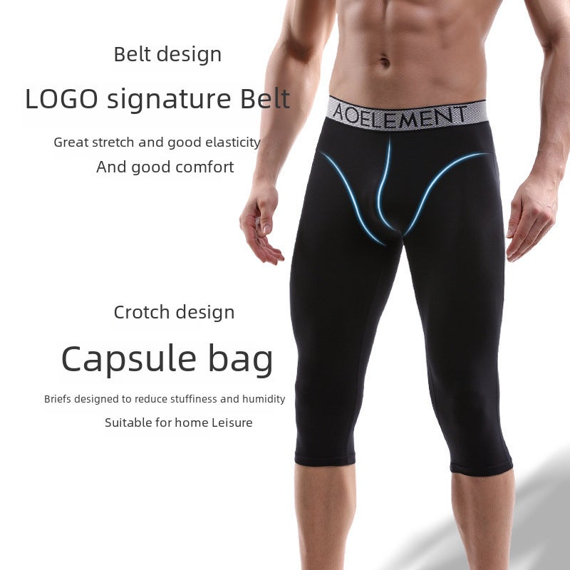Mens Sports Long Leg Underwear Quick-Dry White  - Image 4