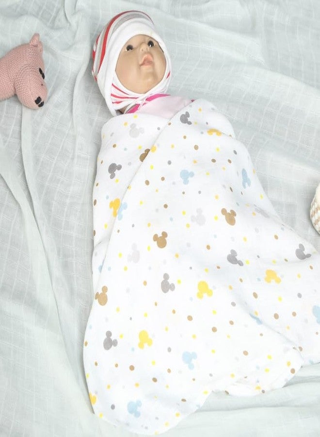 Coocuddle Bamboo Muslin Swaddle: Flamingo and Cartoon - Set of Two, Organic Cotton, Soft & Breathable, Ideal for Newborns, Perfect for Swaddling, Daily Use & Baby Sleep - Image 4