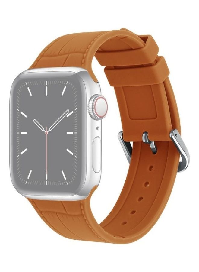 NIBEMINENT Replacement Strap Watchband For Apple Watch Series 7 41mm/6 & SE 5 4 40mm/3 2 1 38mm Brown - Image 1