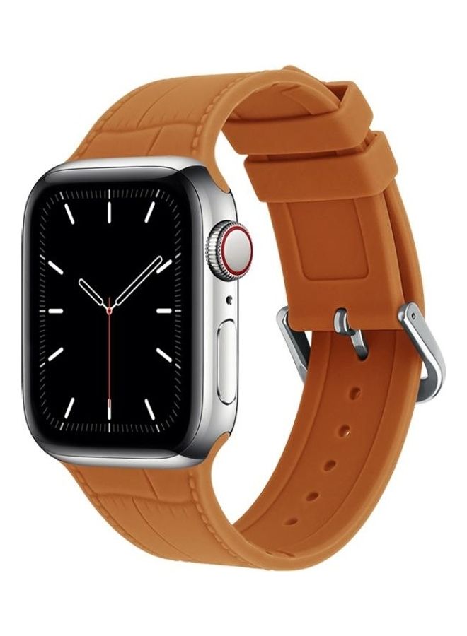 NIBEMINENT Replacement Strap Watchband For Apple Watch Series 7 41mm/6 & SE 5 4 40mm/3 2 1 38mm Brown - Image 3