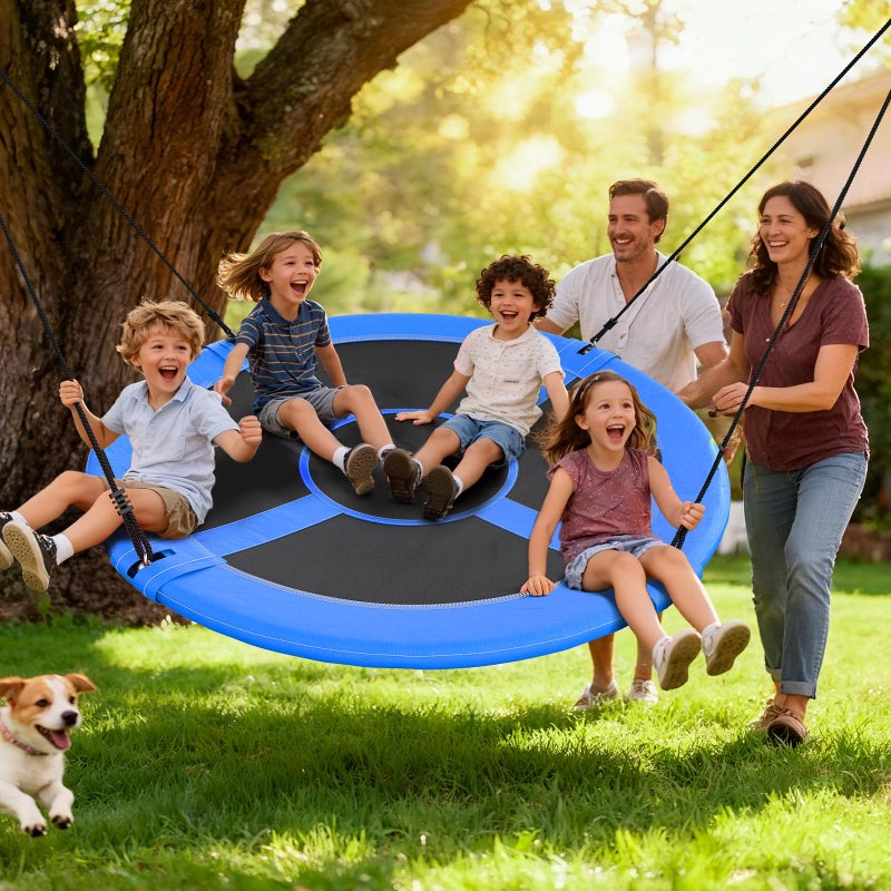 Trekassy 60" Large Saucer Tree Swing for Kids Adults 900D Oxford Waterproof with 2pcs Hanging Straps - Image 3