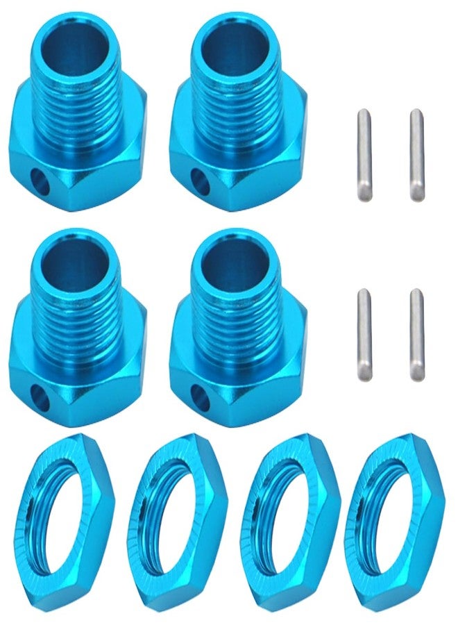 Vgoohobby 4PCS Vgoohobby M17 17mm Aluminum Wheel Hex Hubs Tires Adapter Nut Compatible with HPI HSP Traxxas Losi Axial Kyosho Tamiya Redcat Himoto 1/8 RC Car Truck Buggy,Blue - Image 1