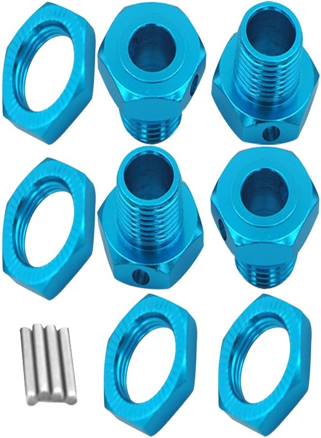 Vgoohobby 4PCS Vgoohobby M17 17mm Aluminum Wheel Hex Hubs Tires Adapter Nut Compatible with HPI HSP Traxxas Losi Axial Kyosho Tamiya Redcat Himoto 1/8 RC Car Truck Buggy,Blue - Image 2
