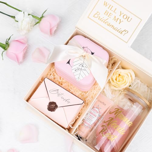 AYGXU Personalized Jewelry Box for Women & Girls - Travel Jewelry Holder, Initial J Pink - Image 3