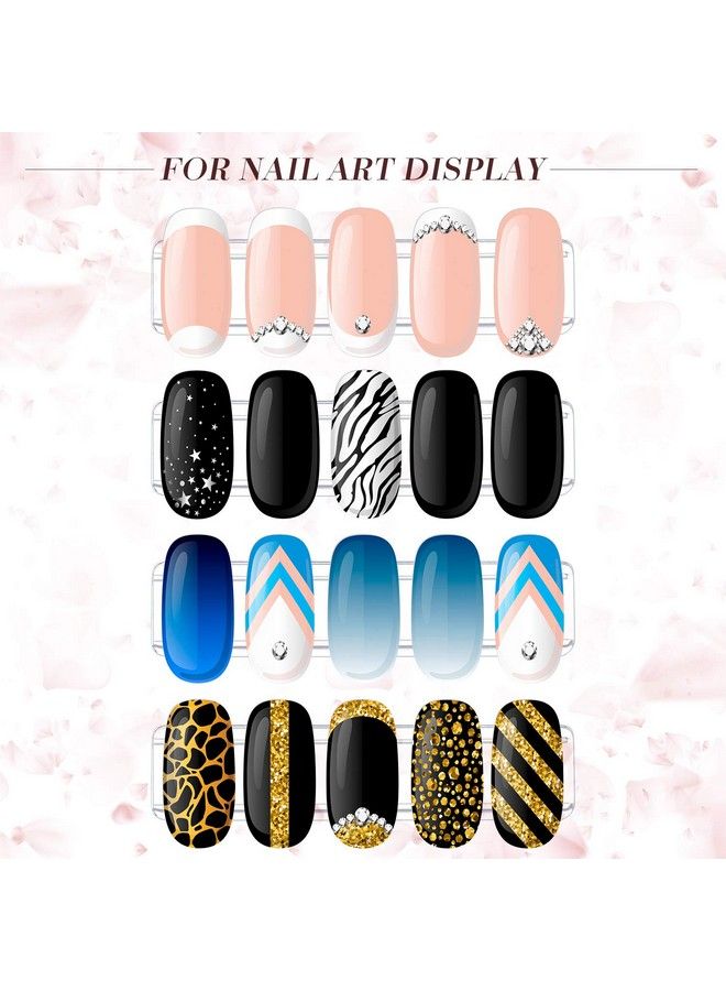 Blulu 100 Pieces Nail Design Tips Display Stand Holder With 10 M Double Sided Tape Nail Design Practice Holder And Removable Mounting Tape For Nail Salon Home Nail Accessory Office Decor - Image 5