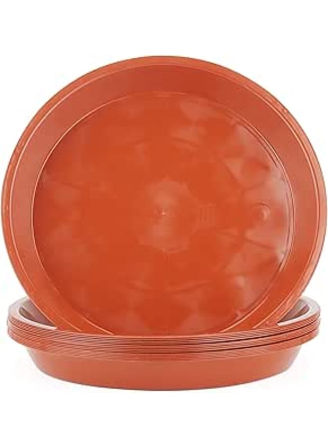 JAPCHET 30 Pack 25cm / 10inch Plant Pot Saucer, Red Plastic Plant Drip Trays, Flower Pot Saucer Trays for Garden,Indoor or Outdoor - Image 1