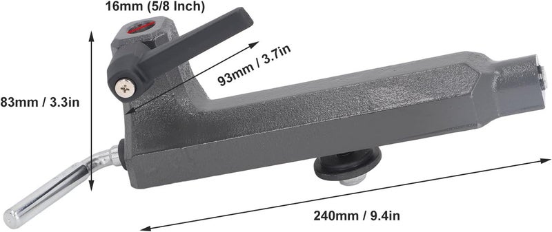Woodworking Lathe Tool Base Lathe Tool Holder Rest Base Cast Iron Rest with 16mm Hole and Fixing Bolt for 5/8 Inch Holder Small Lathing Machine - Image 5