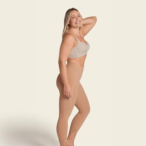 Leonisa Seamless Shapewear High-Waisted Butt Lifting Capri or Shaper Shorts Thigh Slimmer Girdle for Women Tummy Control, Beige - Capri Shaper, Large - Image 5