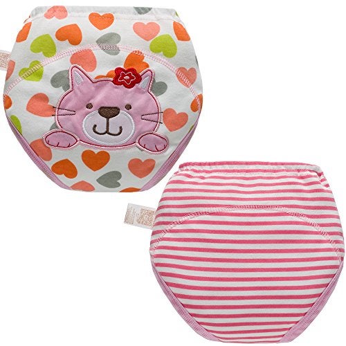 Skhls Baby Toddler 4 Layer Assortment Cotton Training Pants (2T, 8pcs Girls) - Image 3