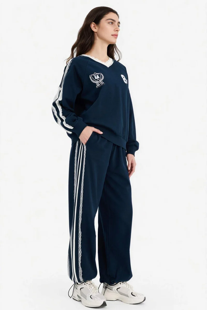 ديفاكتو 100% Cotton Oversize Printed Sweatshirt