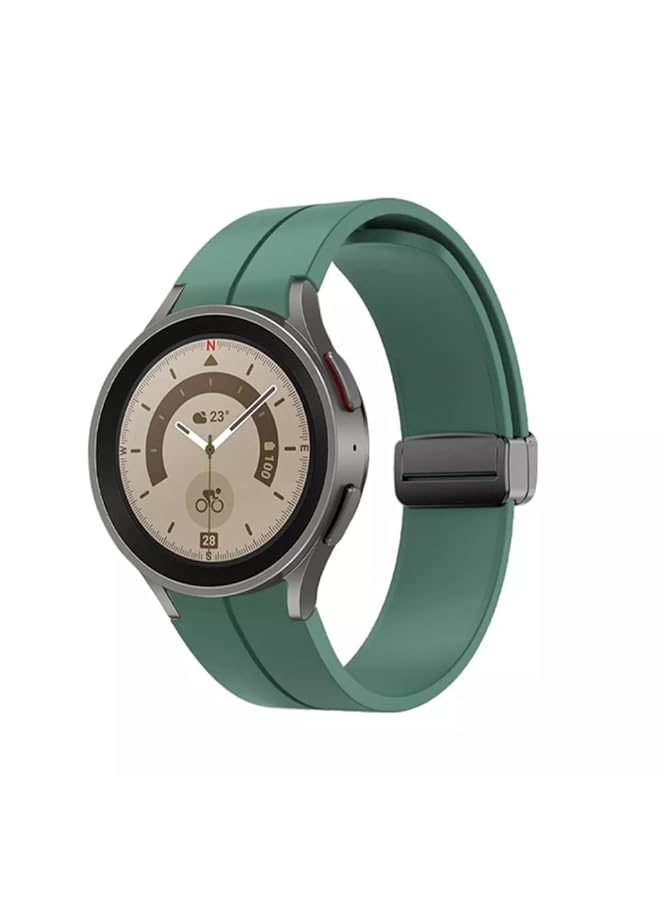 Dado Silicone Strap With Magnetic Folding Buckle Compatible With Samsung Galaxy Watch 5 Pro 45Mm Watch 5 44Mm 40Mm Galaxy Watch 4 Special Strap No Gap Design  - Image 1